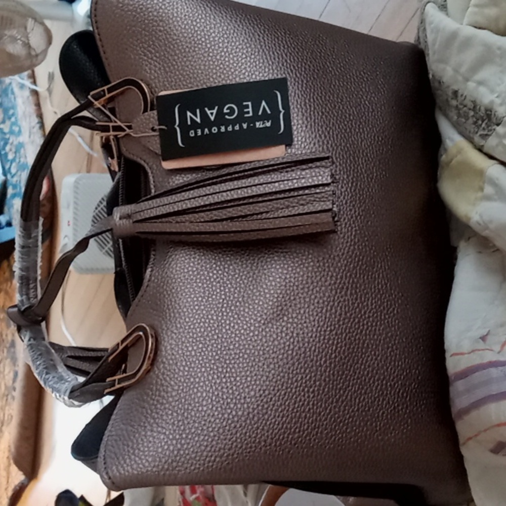 This purse is vegan leather